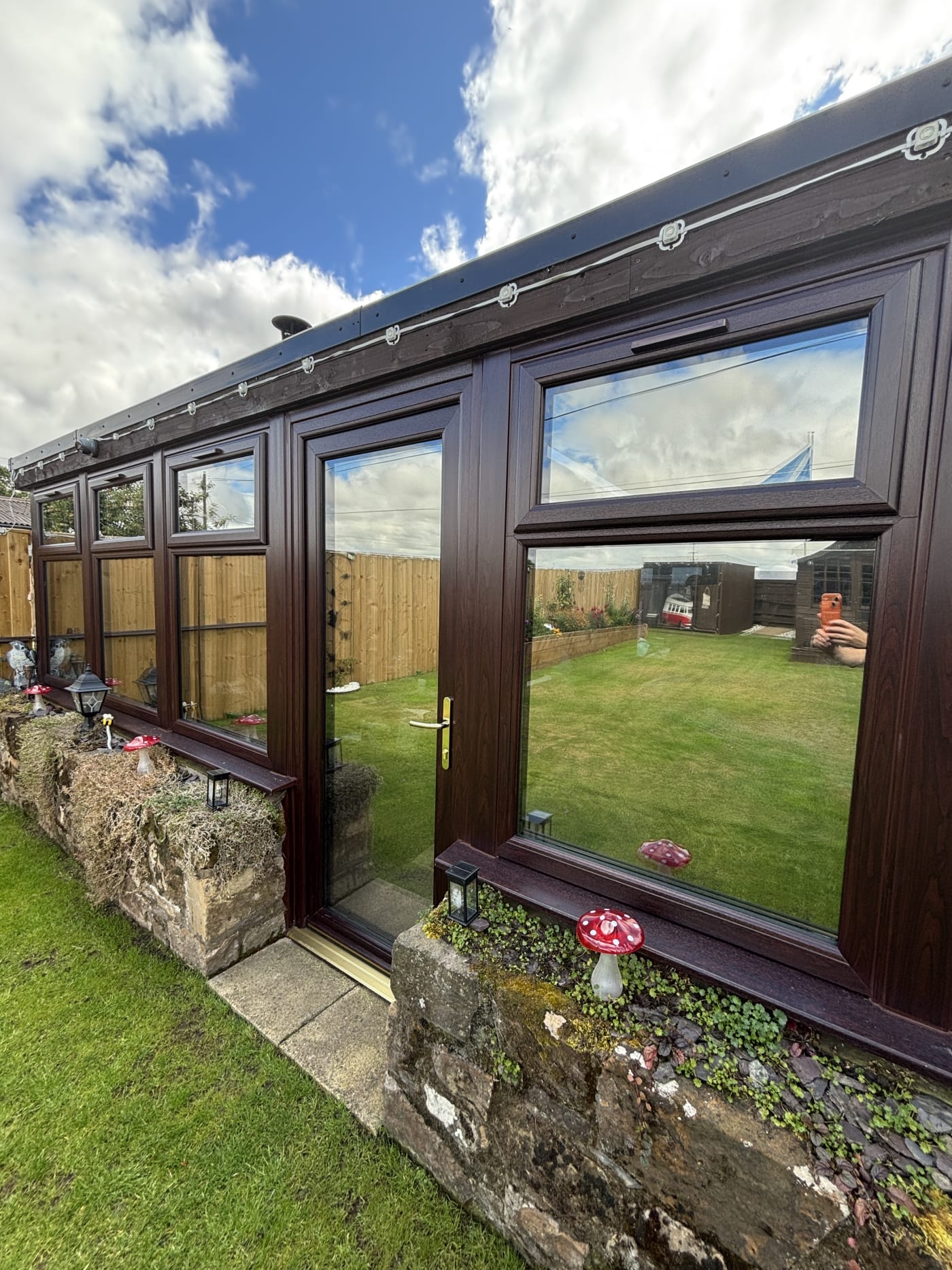 Solar-control window film fitted to conservatory side glazing in Scotland