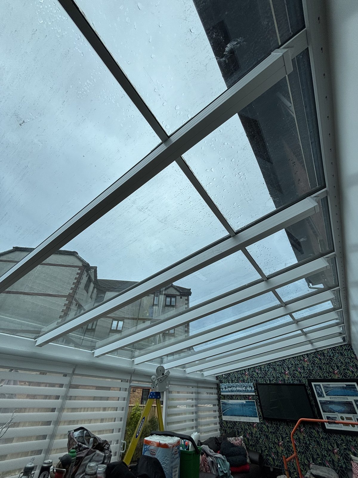 Glazed atrium solar control