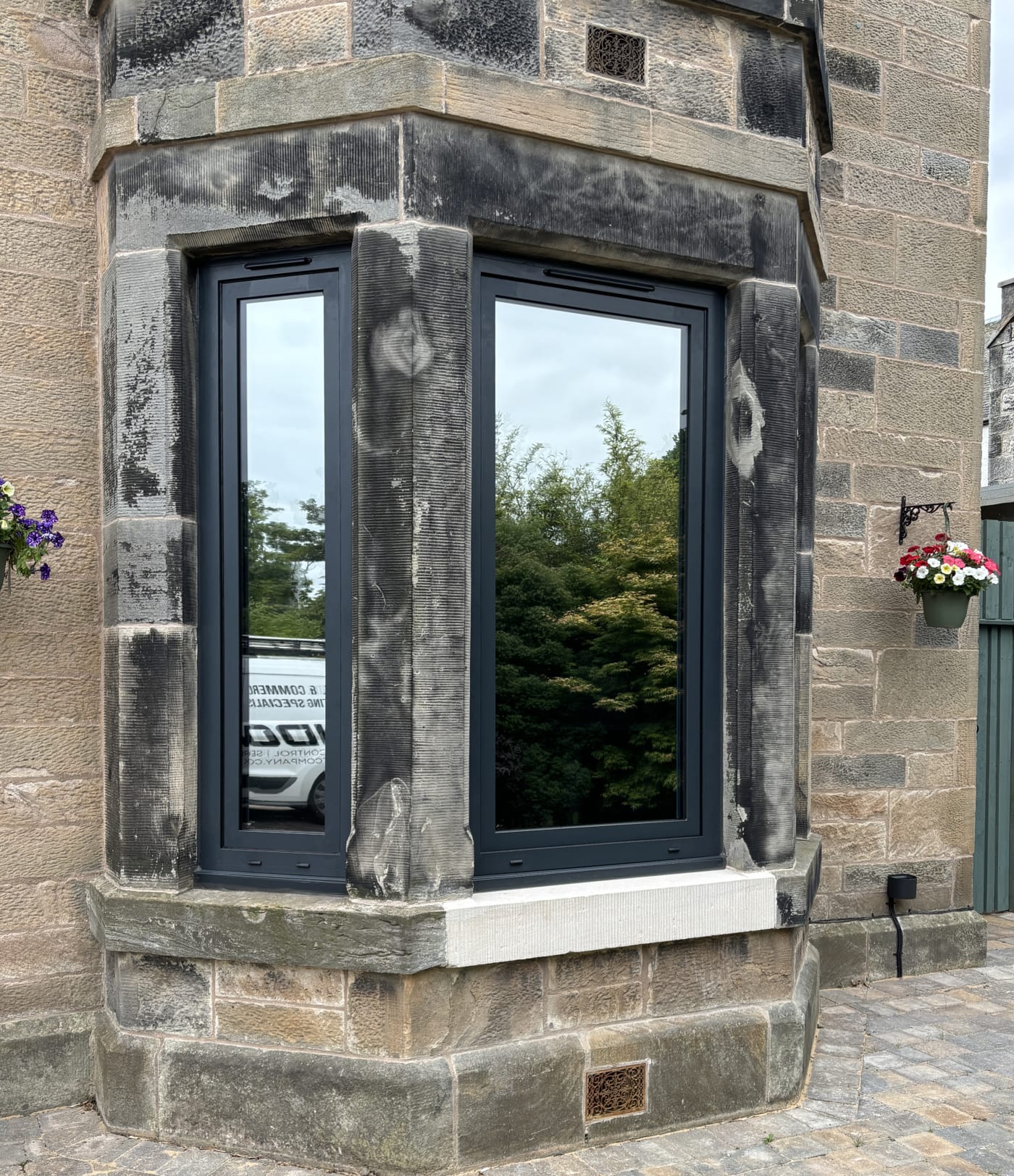Privacy film vs Curtains installation 5 in Scotland